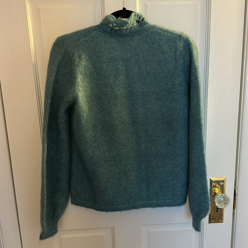 Sezane Teal Cardigan Sweater - Picture 4 of 6